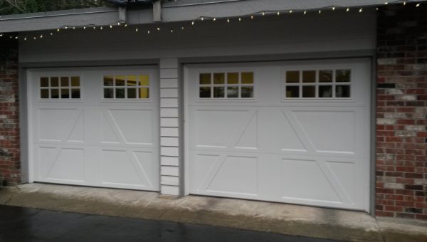 Two Garage Doors with Windows