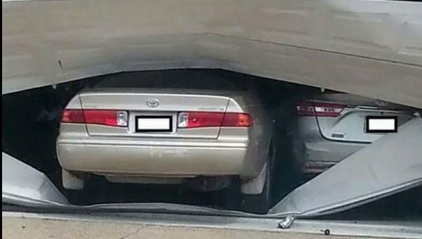 Garage Door Collapsed on Vehicle